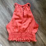 DO+BE  Coral Halter Crop Top Photo 1