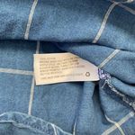 A New Day Blue White Checkered Western Gingham Cotton Button Up Blouse Shirt S Photo 5