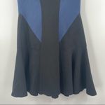 Black Halo  Navy Blue/ Black Classic Dress Luxury Designer Modern Flare Size 2 Photo 5