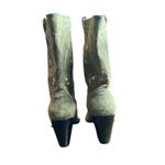 Seychelles  Gray Leather Floral Embroidered Western Boots Women’s 11 M Photo 5