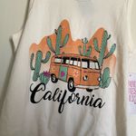 California VW bus desert cactus summer graphic tank top small new NWT Photo 1