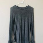 14th & Union bell wrist long sleeve Gray basic tee Photo 3