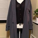 ZARA Dark Blue Trench Coat Photo 0