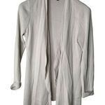 Eileen Fisher silk cotton blend cardigan sweater white women's size large Photo 0
