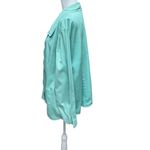 Quacker Factory Green Blazer Jacket 2XL Cotton Blend Long Sleeve Women's Top Green Size XXL Photo 4