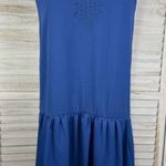 Alya  Drop Waist Slip Dress Blue-Medium Photo 0