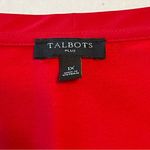 Talbots Plus Women Size 1X Red Short Sleeve Blouse Top Shirt Rayon Spandex Blend Photo 1