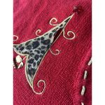 Holiday Editions Woman's Christmas Sweater Vest Leopard Red Size 1X *See‎ Pic 8 Photo 7
