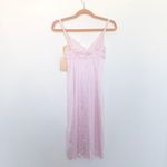 VTG 70s JCPenney Womens Slip Dress Size XS Pink Sheer Lace Coquette Photo 5