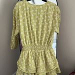 Aerie  Floral Green Dress with Pink Accents Photo 4