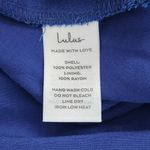 Lulus Navy Blue Satin Pleated Tulip Maxi Dress NWOT Size XL Wedding Guest Dress Photo 7