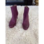 Ecco ‎ Purple Leather Platform Heel Ankle Boots Booties EU 36 Stylish Design Photo 1