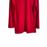 Chico's Women Cardigan M Red Open Front Stretch Jacket Career Office Travel Event Photo 3