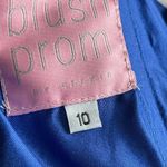 BLUSH BY ALEXIA | Blue Strapless Rhinestone Embellished Ball Down Sz 10 Photo 6