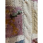 Vintage 90s Needles & Yarn Sweater Womens M Patchwork Floral Knit Korea Size M Photo 13