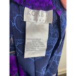 Koret Dark Blue Purple Floral Pleat Skirt Sz Large Whimsygoth Fairy Photo 3