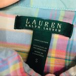 Lauren Ralph Lauren Notch Collar Plaid Sleep Shirt sz small Pink Photo 9