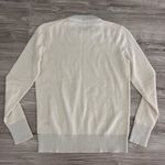 Lafayette 148 New York 100% Cashmere Crewneck Sweater Ivory + Light Grey Trim Size XS Photo 6