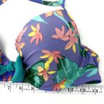 Aerie  Purple Floral Push-up Wired Summer Beach Bikini Set Top 36C Bottom L Photo 3