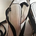 Coach "Rachel" Ribbon Lace up Ankle Cork Wedges Sz 7 Style A3175 Photo 4