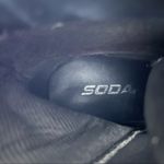 Soda  Black Lace Boots Vegan Suede Zipper White Stitching Womens Size 8 Photo 6