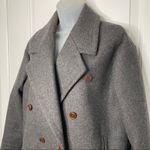 J.Crew Melton Wool Peacoat Gray Short Winter Jacket Double Breasted Coat Photo 1