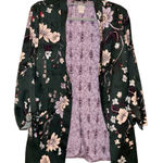 Chico's Chico’s Floral‎ Tie-Sleeve Jacket green purple size 1 Photo 0