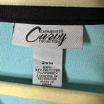 Catherines Curvy Collection Full Zip Dress Jacket Aqua Blue/Black Women's 26W Photo 1