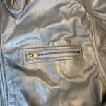 London Fog Women's Gray Faux Leather Bomber Jacket "Outerwear of Distinction" Photo 2