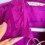 Vintage Y2K Womens M Pink Lace Up Collared Crop Top Fairy Grunge Whimsigoth Size M Photo 4