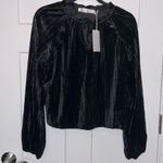 Rachel Parcell NWT  Black Velvet Blouse Photo 1