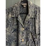 Nomadic‎ Traders Shirt Women’s Size S Button Up Short Sleeve Tropical Hawaiian Blue Photo 2