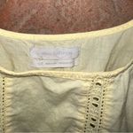 Urban Outfitters  Butter Yellow Spring Cropped Tank Top Eyelet Size Large Photo 1