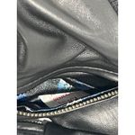 Affliction Black Premium Genuine Leather Puffed Sleeve Jacket Women Medium Photo 11