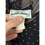 Frazier Lawrence Leaf Print Mock Neck Top Black Beige Vintage Abstract USA Sz L Size L Photo 5