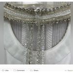 Mac Duggal New 25572 Beaded Halter Jersey Evening Gown white Dress 6 Photo 9