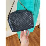 Amanda Smith  Blue patent quilted chain strap cross body purse Photo 9