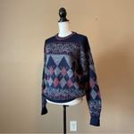 CAMPUS | Vintage Argyle Sweater Sz M Blue Size M Photo 2