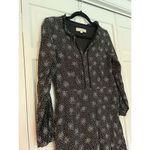 Loft  black and white printed flounce skirt mini dress 4p Photo 2