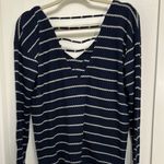 Chaser Chasor Navy and White Striped Sweater‎ NWT Photo 2