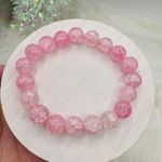 Celina Glass Beaded Bracelet in Cotton Candy Pink Photo 0