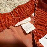 H&M NWT Orange Velour Midi Skirt Photo 4