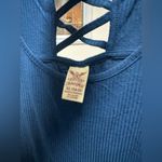 Faded Glory  Lattice Shark Bite Tank Teal Blue Flowy (633) Photo 3