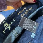 7 For All Mankind Kimmie Seven Premium Denim Legging skinny Dark Wash Distressed Relaxed raw slim Photo 4