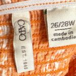 Cato bright tangerine orange and white paisley smocked top size 26/28W Photo 3