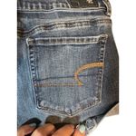 American Eagle  Blue Cuffed 360 Super Stretch Denim Jean Shorts Women Sz 2 Photo 6