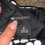 AB Studio Size 6 Spotted Diamond Patterned Cinched Pleated A-Line Midi Dress Photo 2