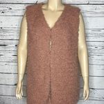 Southern Stitch NWT Size 2XL/3XL Dusty Pink Clasp Front Faux Fur Vest Jacket Photo 0