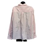 White Stag  Pink/White Striped‎ Long Sleeve Shirt Size XL Button Up Collar Photo 3
