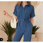 JQ by Jenerique sz 8 blue jumpsuit with pockets NWT Photo 1